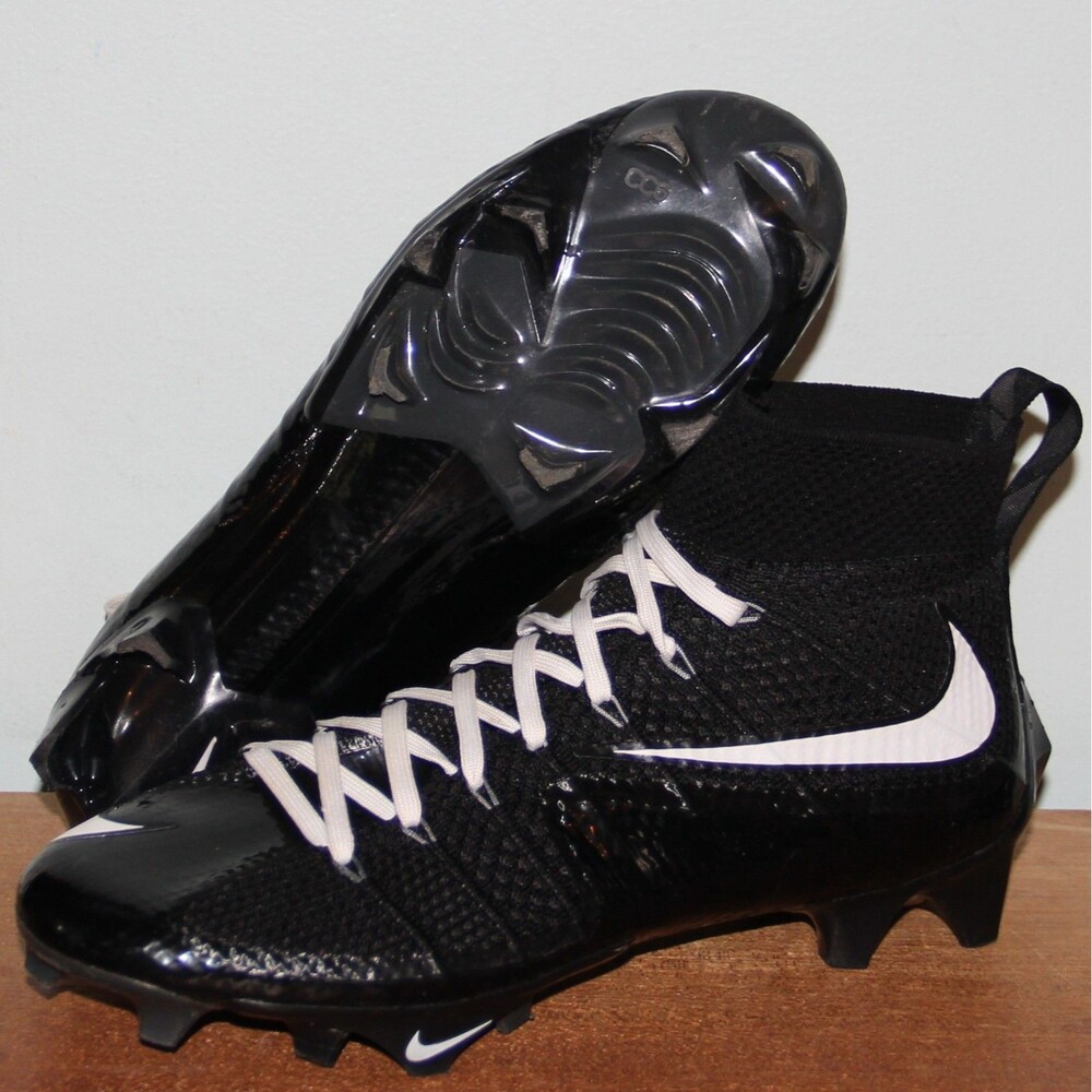 Nike Vapor Edge 360 Untouchable Mid Football Cleats Mens 8.5 Black